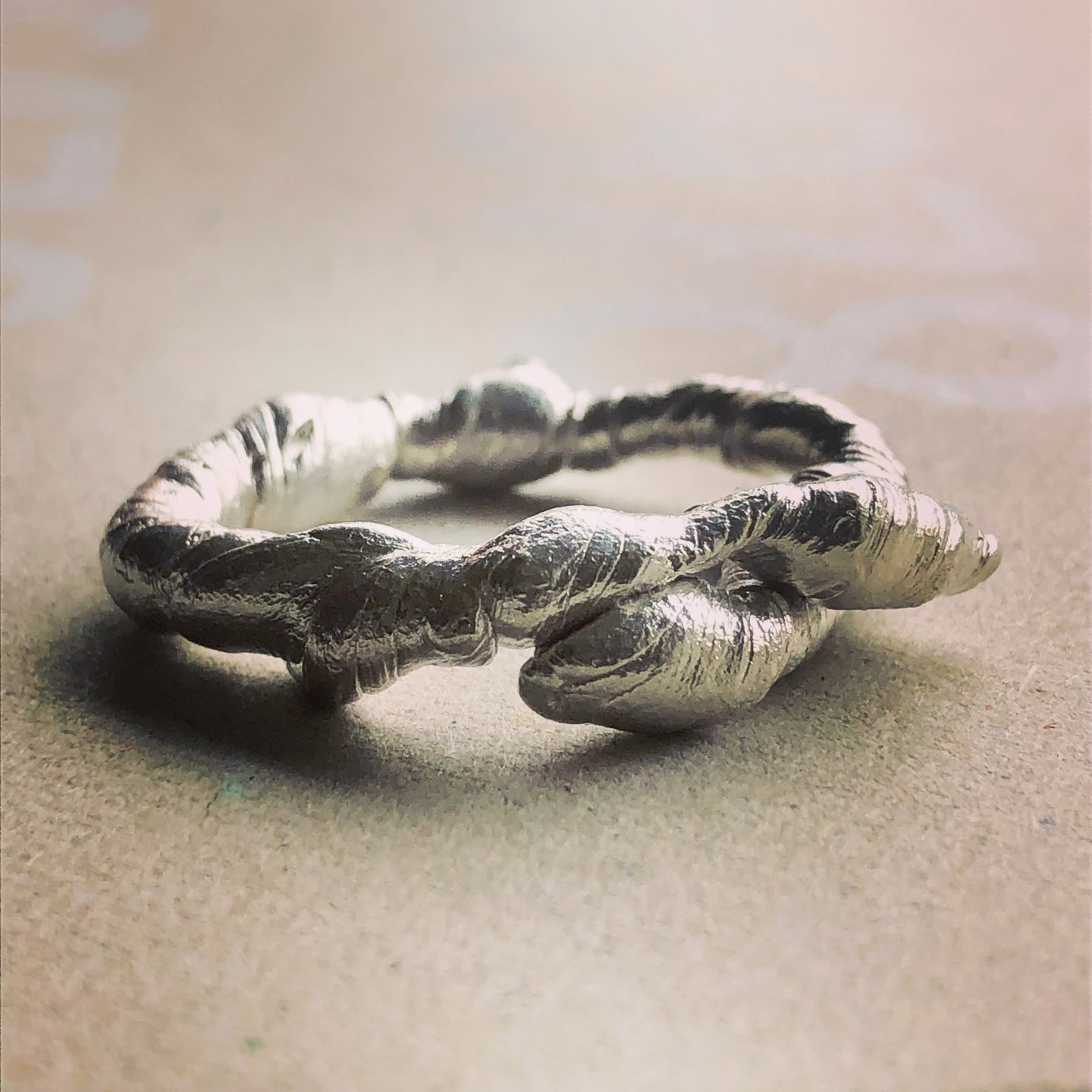 anillo de plata
