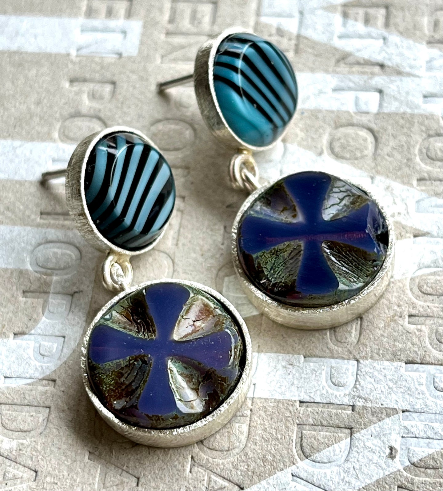 aros plata y botones