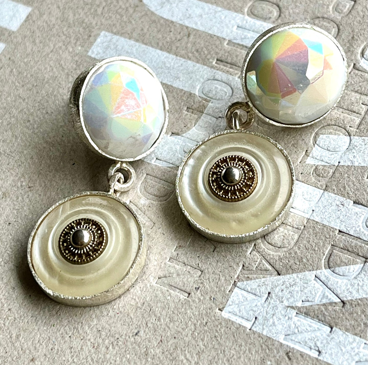 aros plata y botones