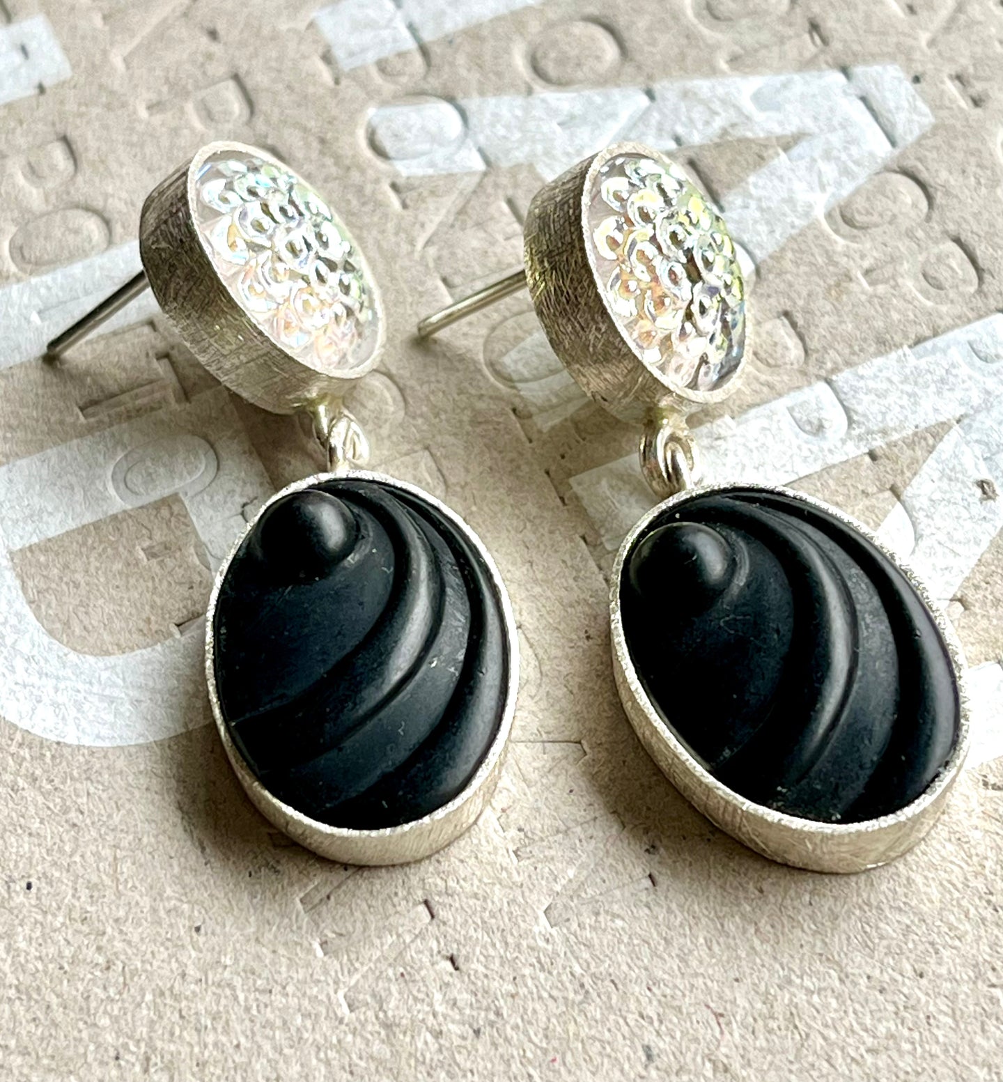 aros plata y botones