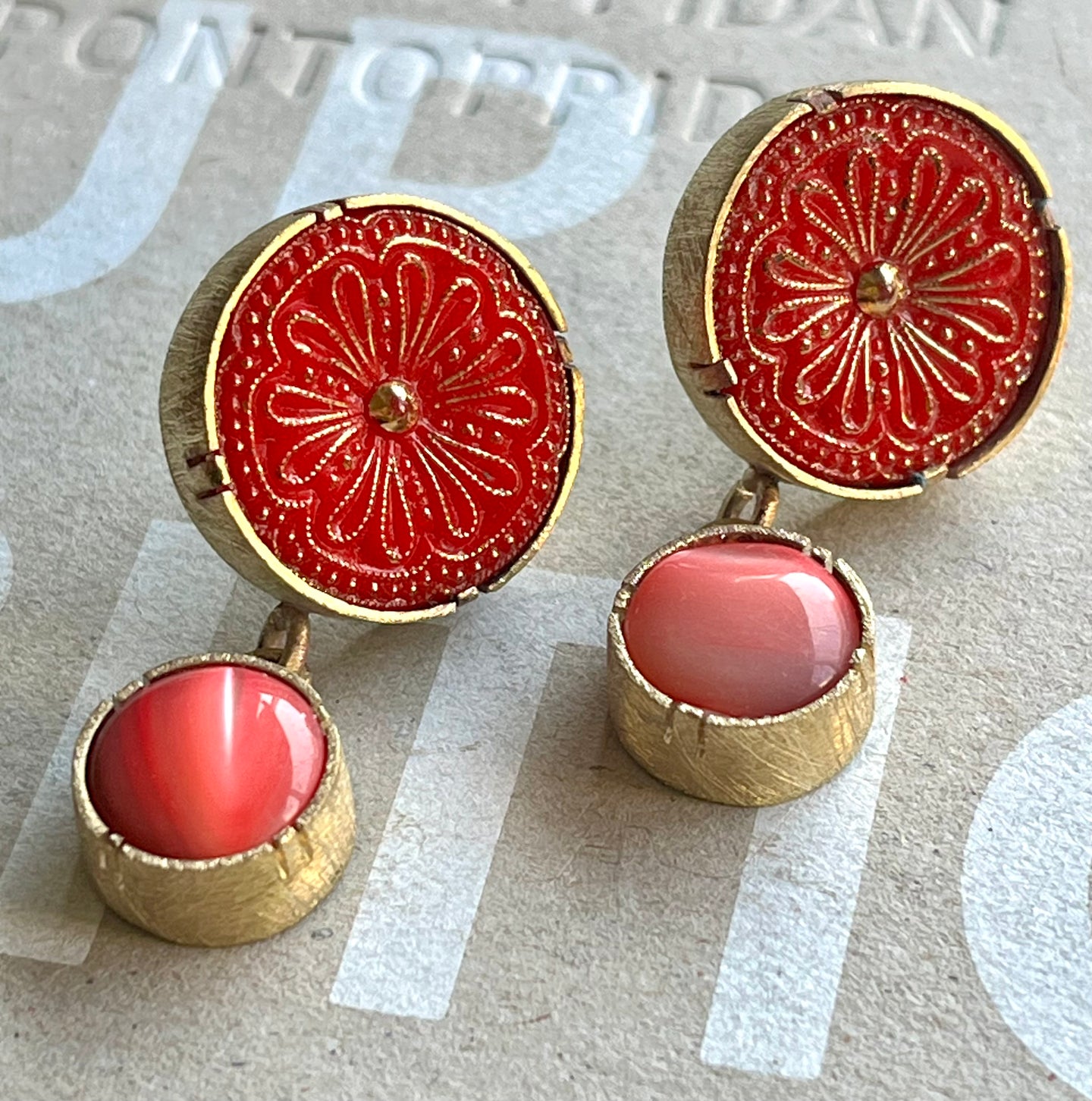 aros bronce y botones