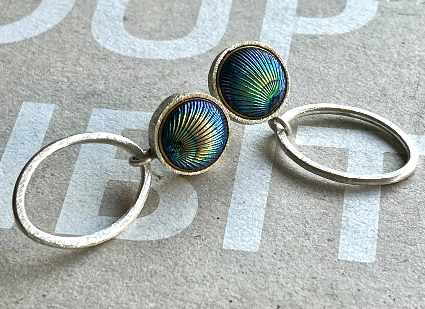 aros plata y botones
