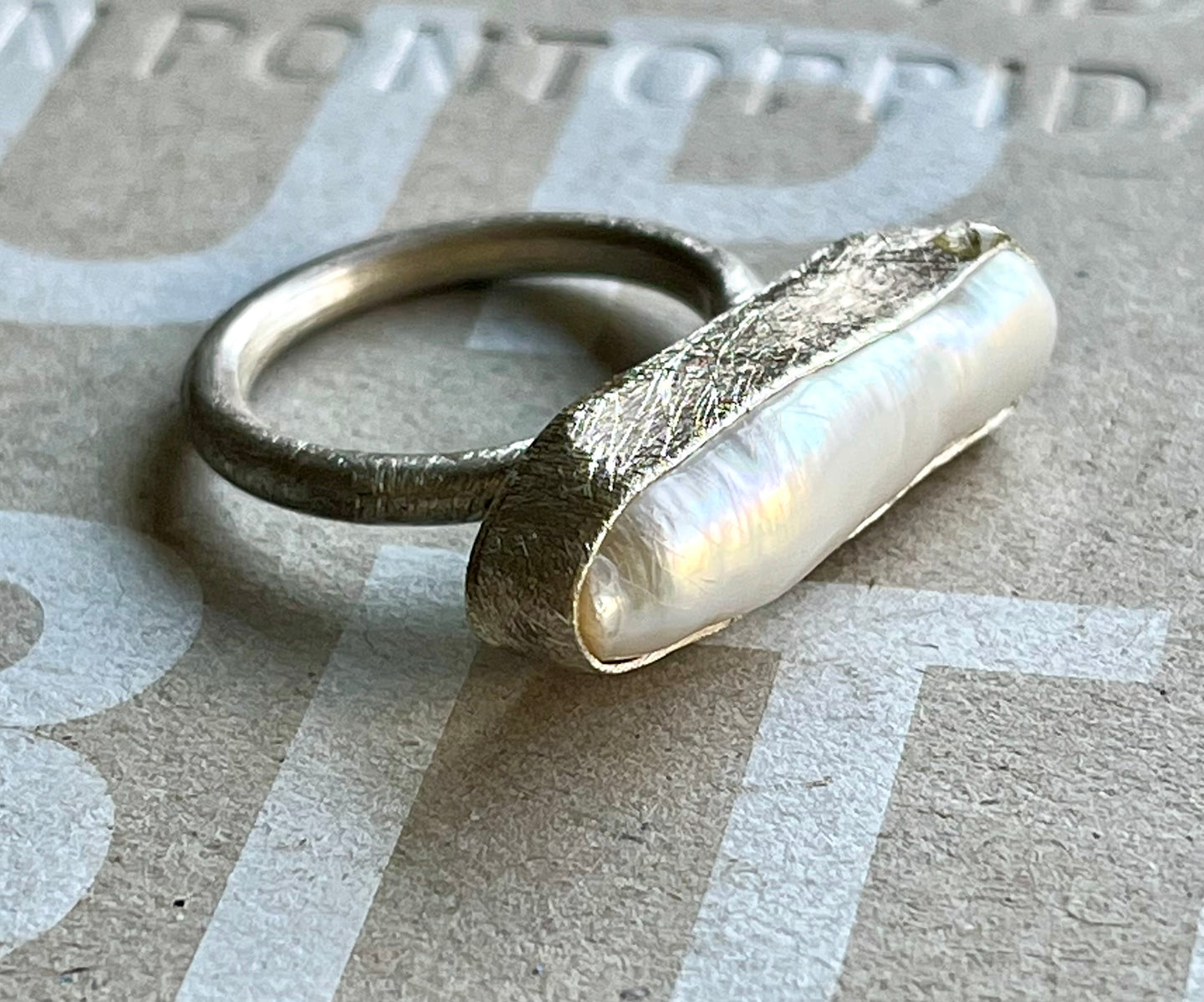 anillo perla