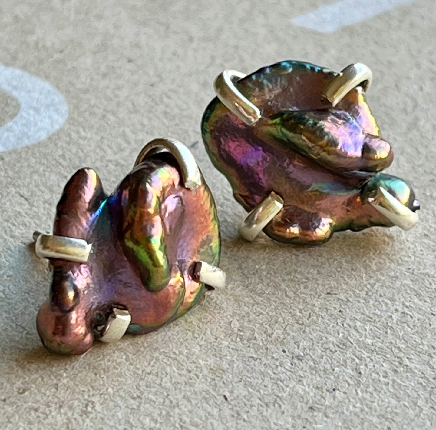 aros perlas irregulares