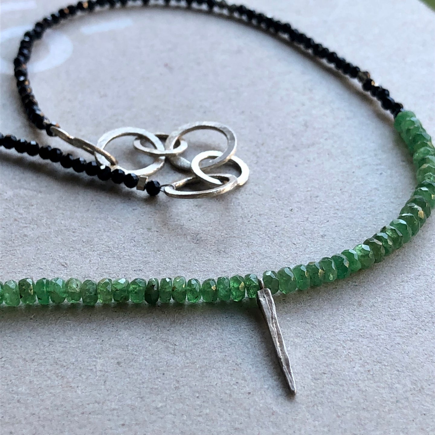 collar púa plata