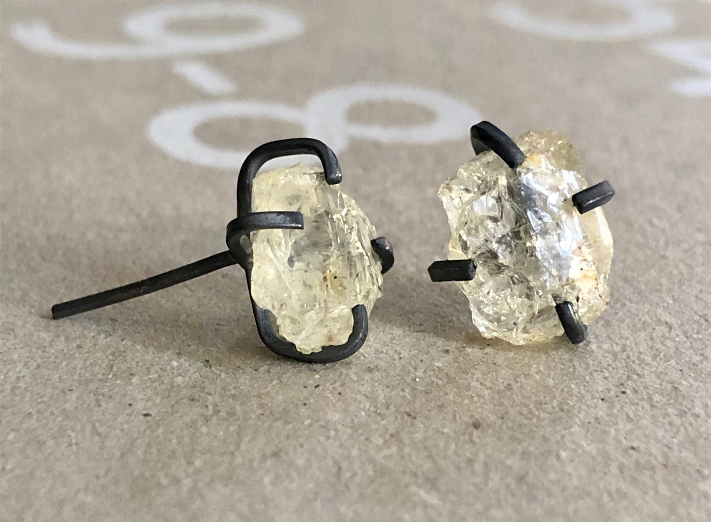 aros topacios brutos