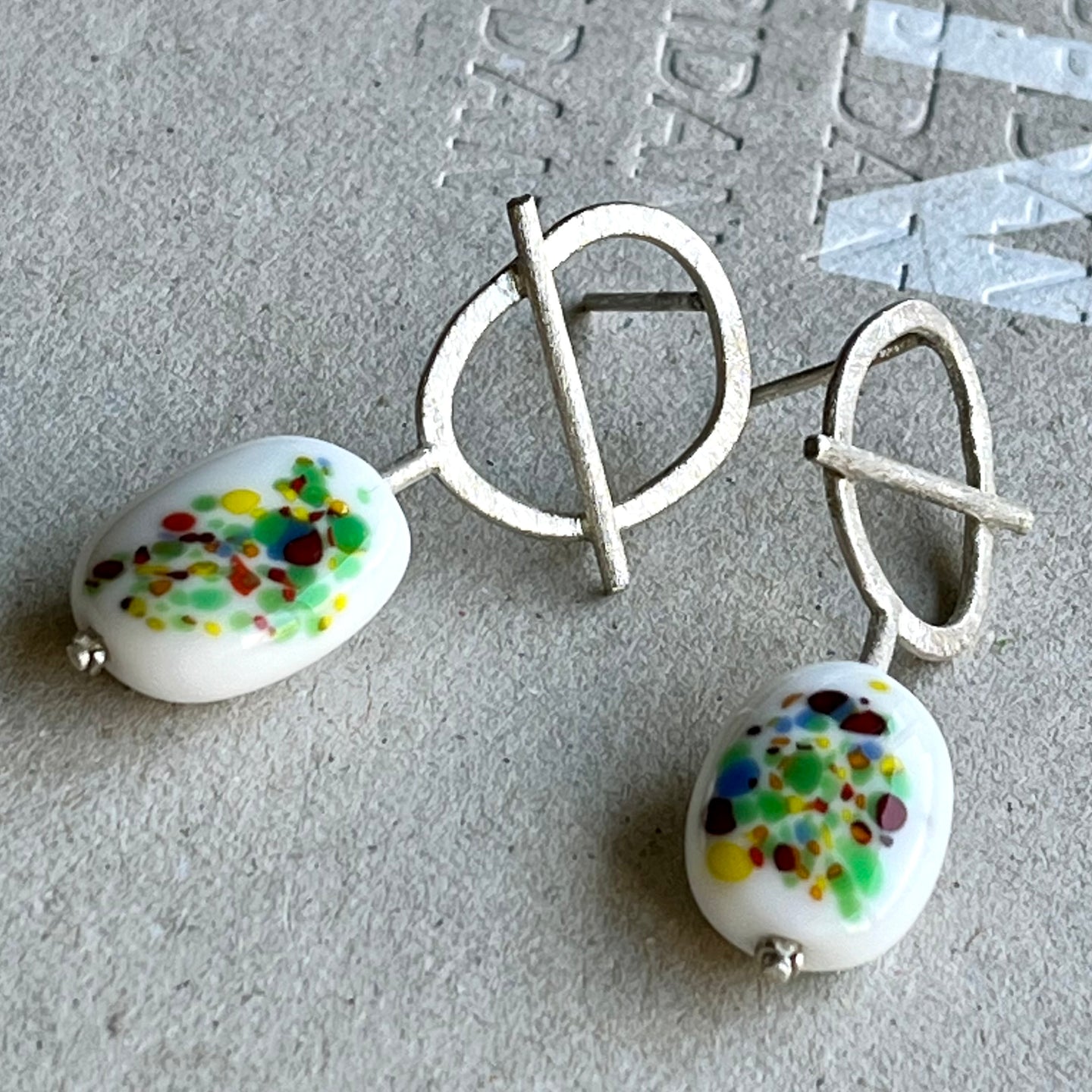 aros plata y cuentas japonesas