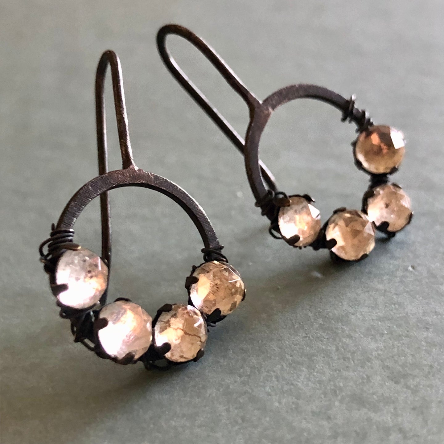 aros cristales vintage