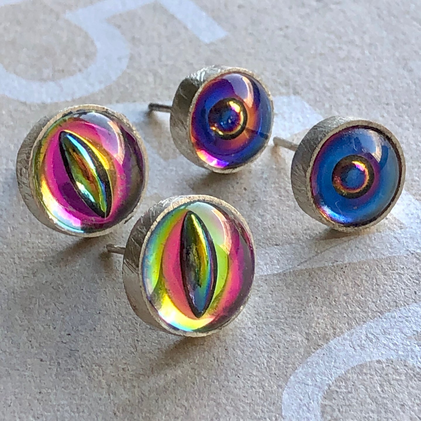 aros de rcistal checo vintage