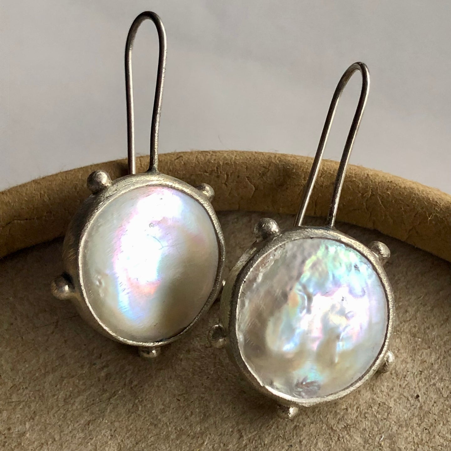 aros con perlas