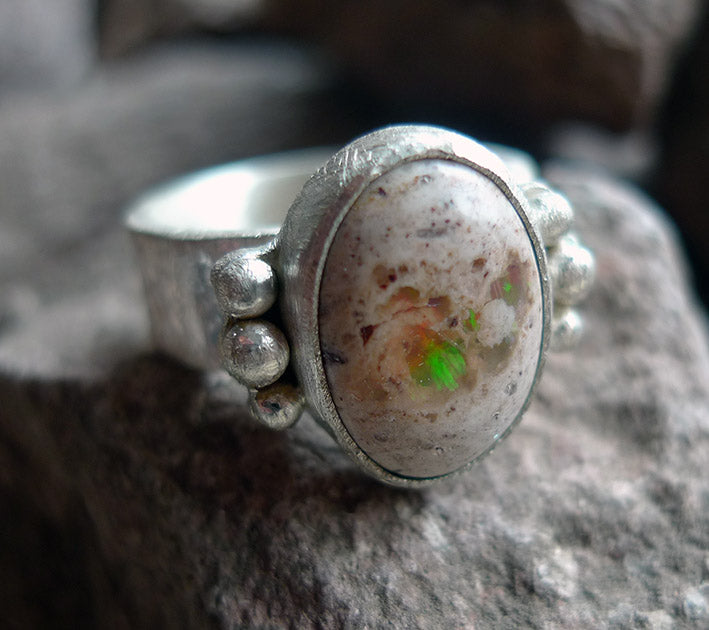 anillo ópalo de fuego