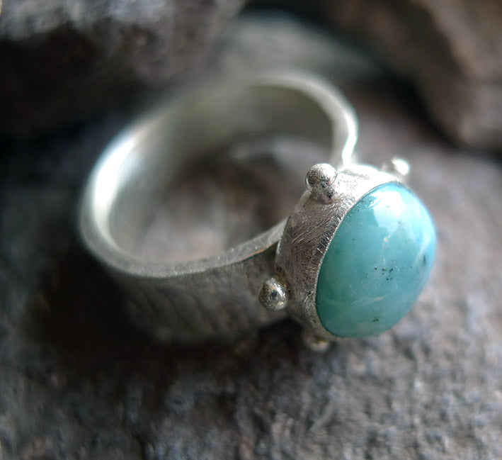anillo larimar